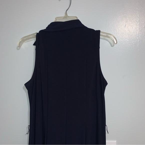 Navy Button Down Maxi Dress - Picture 3 of 3